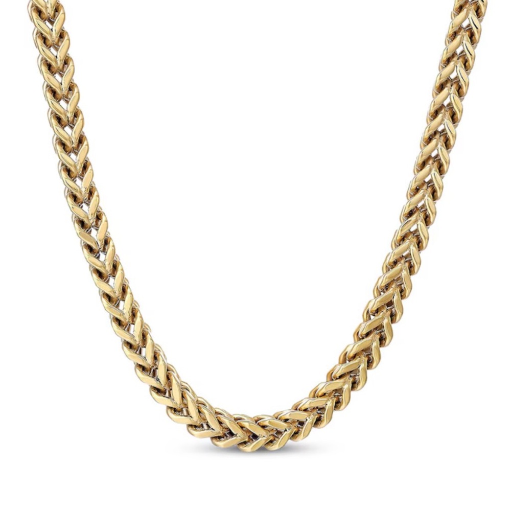 Gold Plated Foxtail Necklace. 17” chain with 3” extension. EUC.